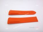 Omega Replica Watch Straps - Orange Rubber Strap 22mm - Aftermarket 